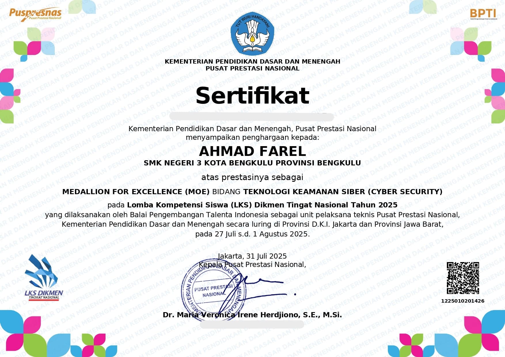 Juara 1 LKS IT Network